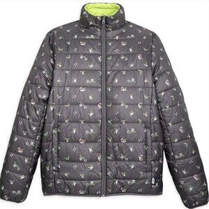 Star Wars Mandalorian Reversible Puffer Jacket Grogu Black Green Small